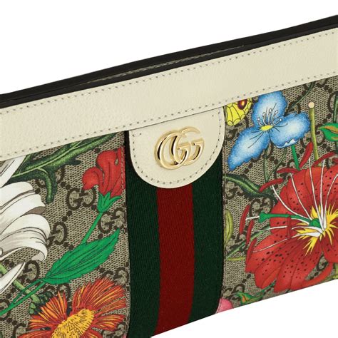 gucci brown crossbody bag with flowers|gucci large ophidia crossbody bag.